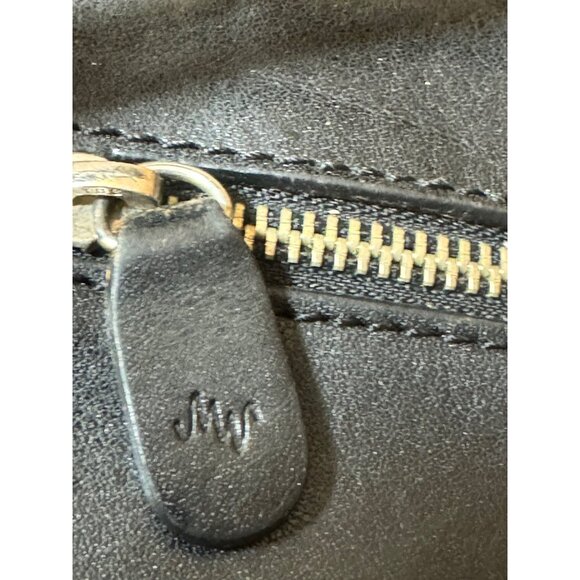 Vintage Monsac Leather Shoulder Bag With Dual Straps Black - Picture 5 of 11